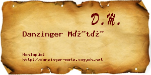 Danzinger Máté névjegykártya