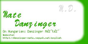 mate danzinger business card